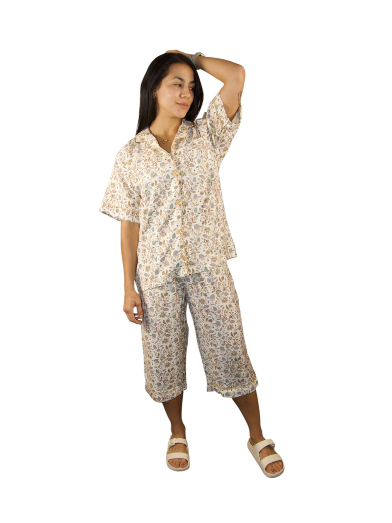 Women's Cotton Capri PJ Set
