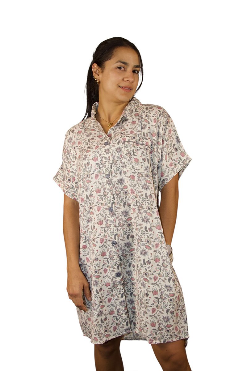 Cotton Half Sleeves Night Shirts